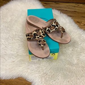 Jack Rogers Safari Capri Leopard Print Size 8